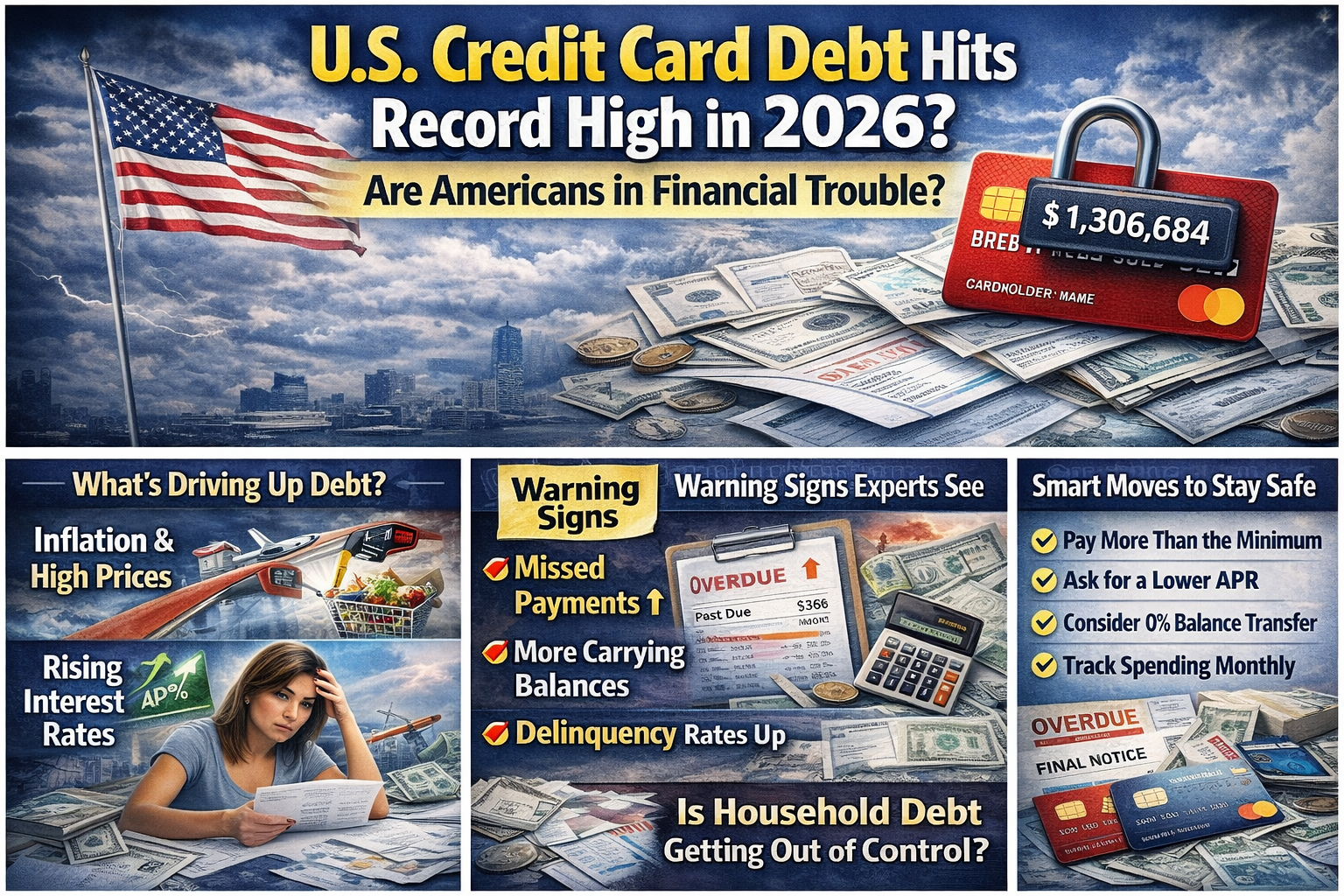 U.S. Credit Card Debt Hits Record High in 2026: Are Americans in Financial Trouble?