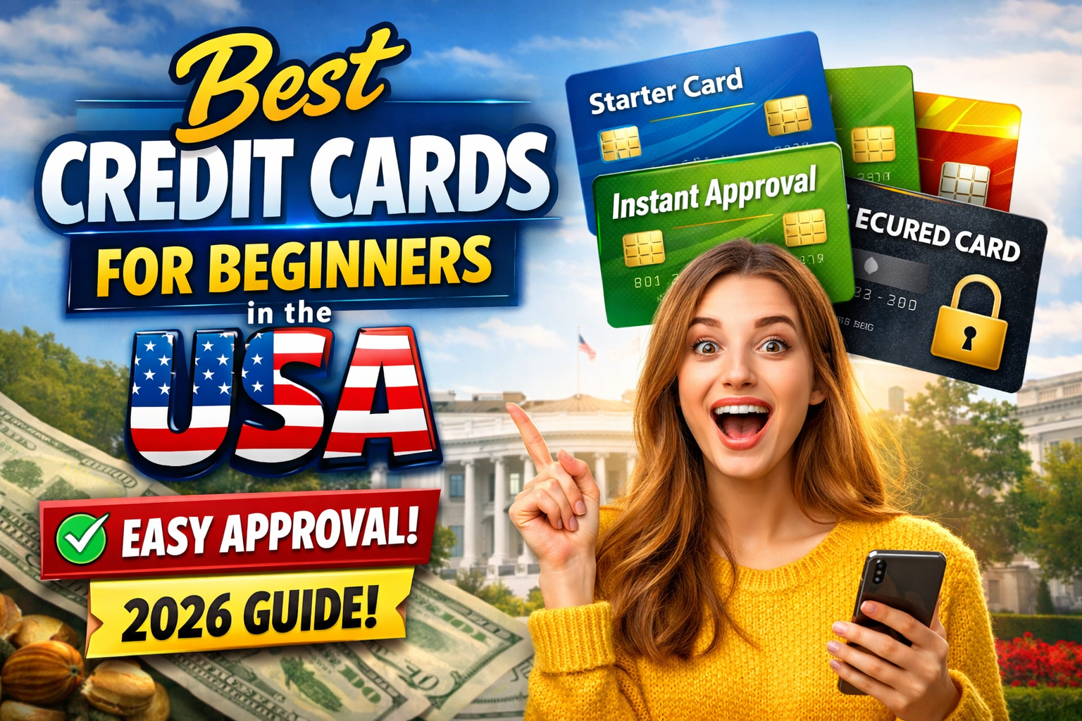 Best Credit Cards for Beginners in USA (2026 Guide – Easy Approval Options)